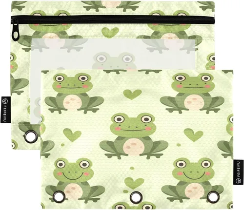 Vista 9 de Linda bolsa de lápices de bailarina para carpeta de 3 anillos, 2 bolsas para lápices con cremallera, estuche transparente con cremallera para Ballet