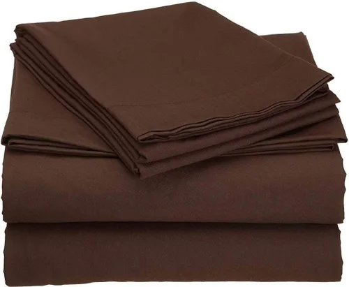 Vista 15 de Ropa de cama de algodón egipcio Satén Solid Patrón 1000 hilos 6 pcs hoja de cama Set 100% algodón egipcio de clase alta, sólido, 15 inches Deep Beige