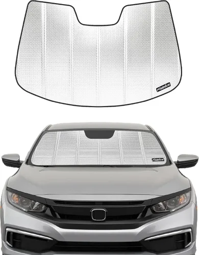 Vista 8 de Pigenius Parasol para parabrisas Honda Civic 2016-2018 (no gira), acabado plateado metálico