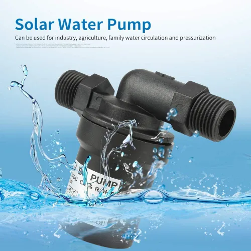 Vista 2 de HURRISE DC 12V 10W Calentador de agua solar Bomba de circulación sin escobillas Sumergible de bajo ruido 1/2 hilo Sistema de agua caliente para uso
