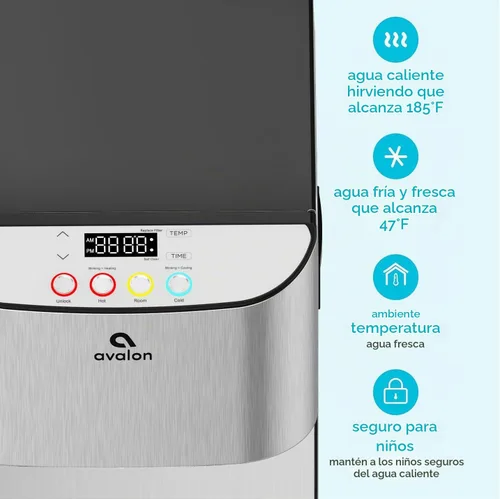 Vista 2 de Avalon Dispensador de agua eléctrico sin botella para encimera A13CT, 3 temperaturas, autolimpieza