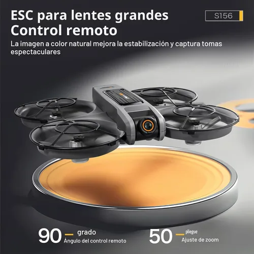 Vista 6 de Drone sin escobillas con cámara, control remoto de pantalla de 4.92 Negro + 2