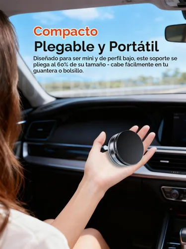 Vista 7 de Soporte magnético para teléfono de coche al vacío con imanes fuertes, soporte ajustable de 360° para teléfono celular, soporte plegable Magsafe