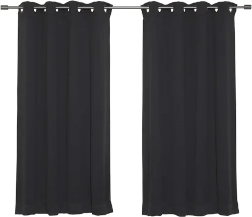 Vista 64 de Best Home Fashion Cortinas opacas aisladas térmicamente - Parte superior del ojal de bronce antiguo - 52" de ancho x 84" Largo - (Juego de 2 Paneles)