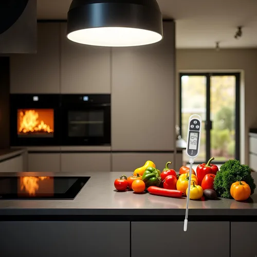 Vista 7 de Termómetro digital de cocina de plata para alimentos, pastel de carne, leche, barbacoa, termómetro para el hogar, sonda, medidor de sonda
