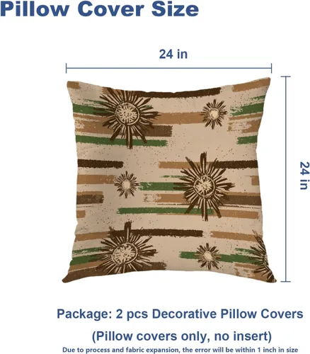 Vista 380 de Batmerry Autumn Pumpkin Templeton Throw Pillow Covers, Green Leaves Paths Forests Decorative Pillow Covers Digital Printing Blended for Couch Sofa