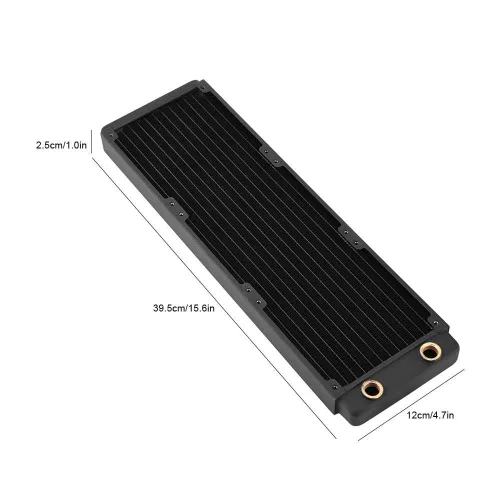 Vista 9 de Radiador de cobre disipador de calor para computadora intercambiador de calor líquido de refrigeración por agua con exquisita mano de obra, cobre