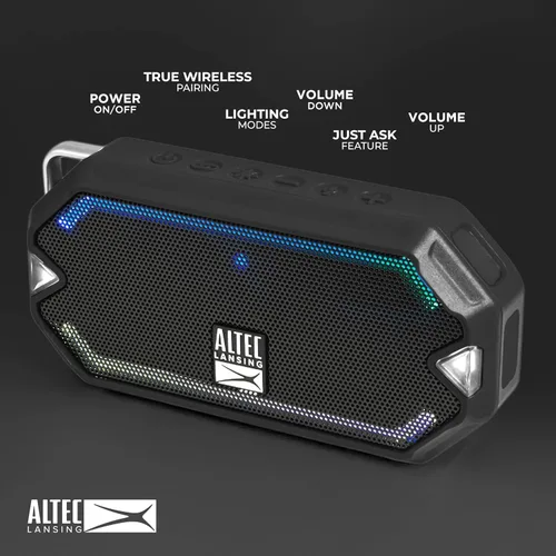 Vista 3 de Altec Lansing - Altavoz Bluetooth portátil, resistente al agua IP67