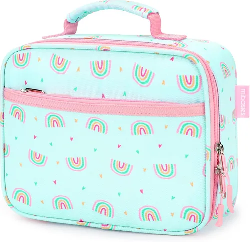 Vista 20 de Lonchera infantil para niñas pequeñas, bolsa de almuerzo aislada y reutilizable para la escuela, cola de sirena