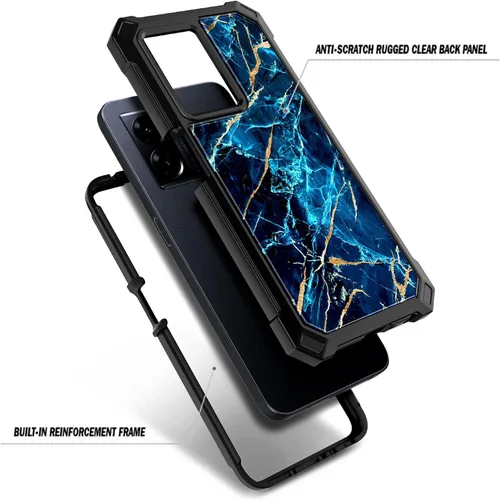 Vista 3 de NZND Funda compatible con OnePlus Nord N300 5G con [protector de pantalla integrado], cubierta protectora de cuerpo completo a prueba de golpes
