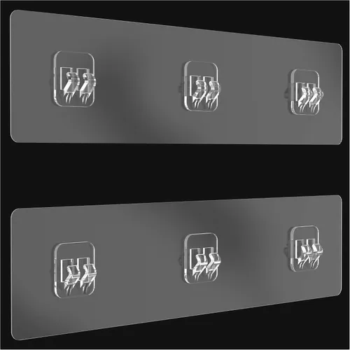 Vista 8 de Almohadillas adhesivas de repuesto para organizador de ducha, calcomanías de pared impermeables, paquete de 4 No Drilling Needed, Strong