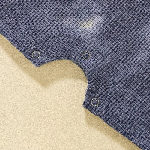 Vista 3 de 0-2T Ropa de verano para bebés y niñas, sin mangas, enterizo de teñido anudado, mono de punto gofre de una pieza