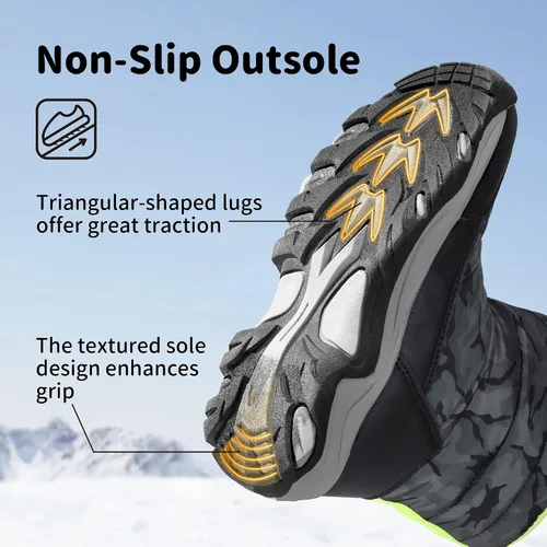 Vista 3 de DREAM PAIRS Botas de nieve de invierno impermeables de media pantorrilla para niños y niñas