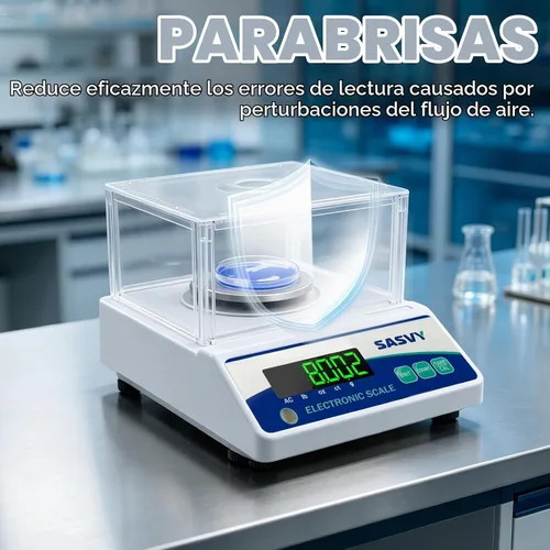 Vista 4 de Báscula de laboratorio 17.64 oz x 0.00004 oz Escala científica g/oz/ct/lb Balanza analítica electrónica digital de alta precisión para joyería