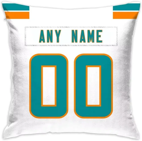 Vista 6 de Fundas de almohada de fútbol personalizadas, paquete de 2 unidades, almohadas decorativas, números de nombre, regalos para hombres y mujeres, 18 x