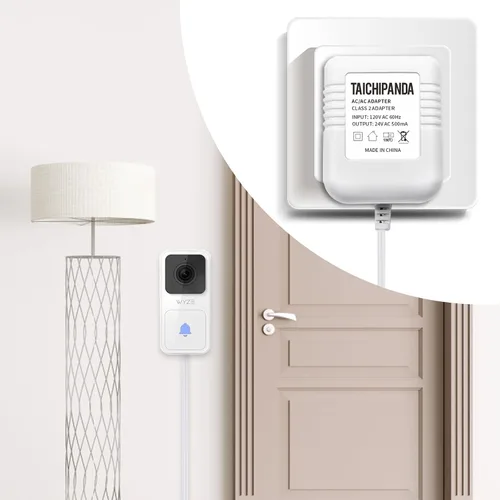 Vista 7 de Transformador de 24 voltios, adaptador de cable C para termostato Nest Honeywell Ecobee y Sensi, transformador de timbre compatible con timbre