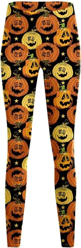 Vista 2 de Leggings de Halloween para mujer, talla grande, pantalones de yoga suaves con estampado gráfico, mallas elásticas para entrenamiento, disfraces