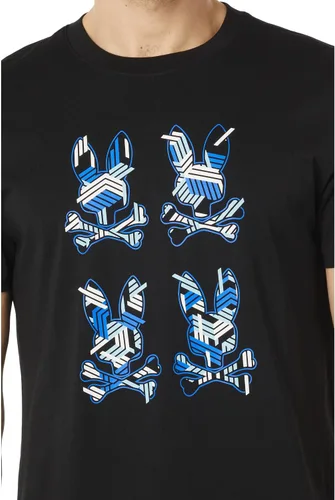 Vista 3 de Psycho Bunny Plaza Graphic Tee Negro 2XL (US Hombre 8), Negro