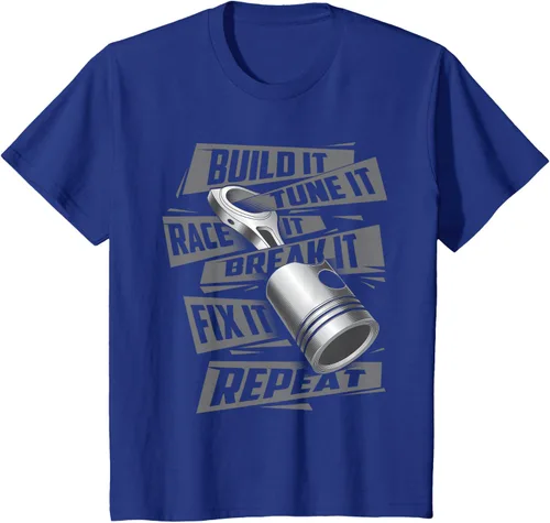 Vista 55 de Build It Tune It Race It Break It - Camiseta para entusiastas de los coches de carreras, talla S Negro
