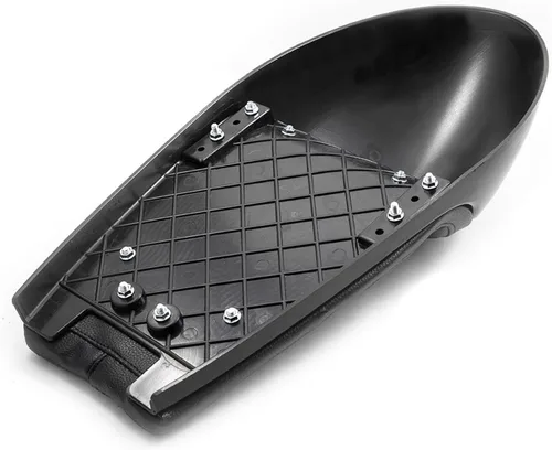 Vista 7 de 0391 Asiento de joroba para motocicleta Cafe Racer, todo en negro (acabado negro brillante, se requiere modificación del subchasis)