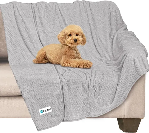 Vista 15 de PetAmi Manta impermeable para perro, manta a prueba de fugas para perros pequeños y medianos, protector de sofá y muebles, manta de forro polar