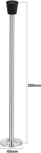 Vista 2 de uxcell Tope de puerta Parachoques Protector de pared Amortiguación de sonido Montaje en pared w Punta de goma 11.811 in Largo 2pcs