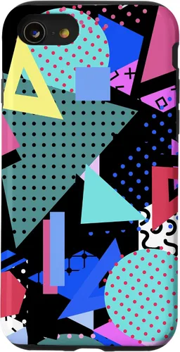 Vista 18 de 80s Geometric Memphis Pattern Vintage 1980s 90s Phone Cover Case for iPhone 17