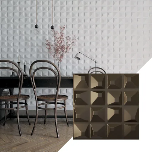 Vista 9 de Ekena Millwork 19 5/8 pulgadas de ancho x 19 5/8 pulgadas de alto, Tristan EnduraWall decorativo 3D, laguna satinada (cubre 2.67 pies cuadrados).