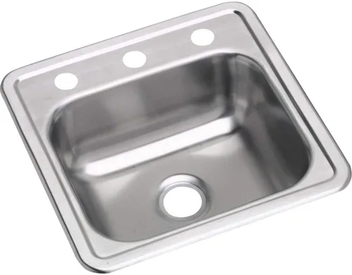Vista 24 de Elkay D11515 Dayton Fregadero de Cocina de Acero Inoxidable de 15" con Instalación Empotrada de Una Sola Cubeta - 1 Orificio para Grifo