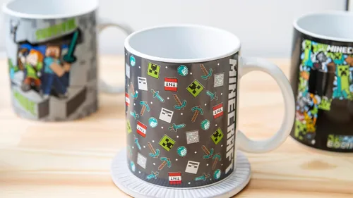 Vista 10 de Zak Designs Minecraft - Juego único de tazas de café de cerámica, tazas de café con mango cómodo para regalos de jugadores, aptas para lavavajillas