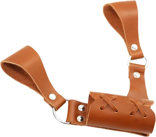 Vista 6 de Cinturón medieval con vaina para espada aventurero con soporte de cuero para espada universal, espada larga, cutlass