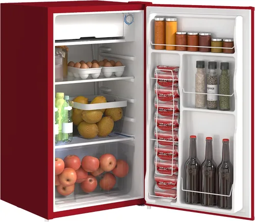 Vista 13 de HOMCOM Mini refrigerador de 4 pies cúbicos con congelador con puerta