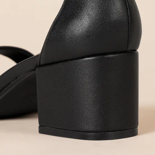 Vista 6 de Tienda Essentials Sandalias de tacón con dos correas para mujer