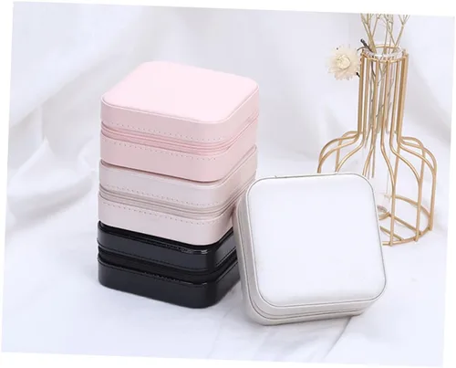 Vista 7 de VOSAREA Box Jewelry Storage Travel Cases Joyero Para Travel Jewlwery Holder Makeup Storage Organizer Pu Leather Jewelry Holder Jewelry Travel