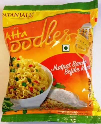 Vista 2 de Patanjali Fideos instantáneos Atta (harina de trigo), 12 x 2.47 oz cada uno (29.63 oz)