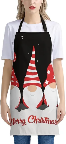 Vista 60 de Dreaweet Delantal de cocina unisex con cuello ajustable de Navidad