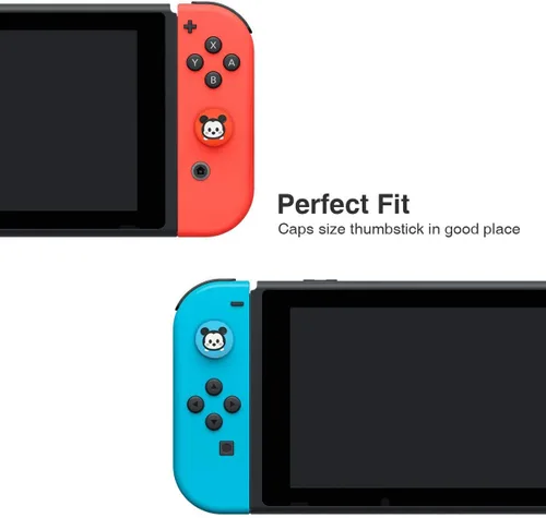Vista 5 de 14 Packs Thumb Grip Caps, Joystick Cap for Nintendo Switch & Lite, Soft Silicone Cover Compatible Nintendo Joy-Con Controller