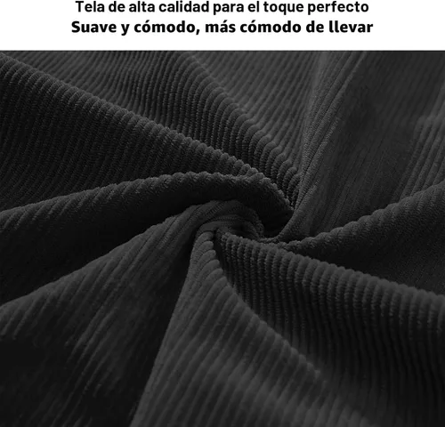 Vista 6 de KALIDI Bolsa Tote de Pana para Mujer con Cremallera Bolsa de Mano Casual Tote Bolsa de Hombro de Gran Capacidad con Bolsillos 1 negro y 1 blanco.