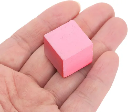 Vista 4 de uxcell 80 bloques de madera para manualidades, cubo de madera sin terminar de 0.8 pulgadas, bloque cuadrado de madera maciza en blanco para Rosa