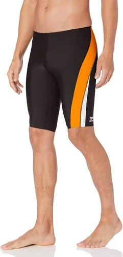 Vista 28 de Speedo Endurance+ - Traje de baño para hombre con colores del equipo empalmados chispa negro/azul