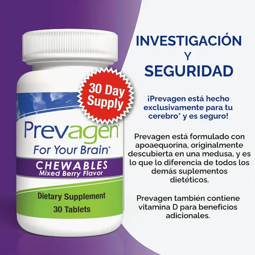 Vista 9 de Prevagen - Masticables de bayas mixtas de fuerza regular con caja de almacenamiento, 1 paquete