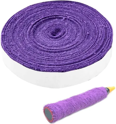 Vista 11 de ITODA Toalla de raqueta de tenis de bádminton, pegamento de mano de algodón antideslizante para sudar, raqueta de bádminton, cinta para el sudor