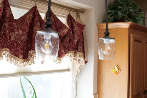 Vista 6 de Pantalla de cristal de burbujas, paquete de 3 unidades de 5 pulgadas de ancho con forma de globo sembrado transparente para lámpara de repuesto