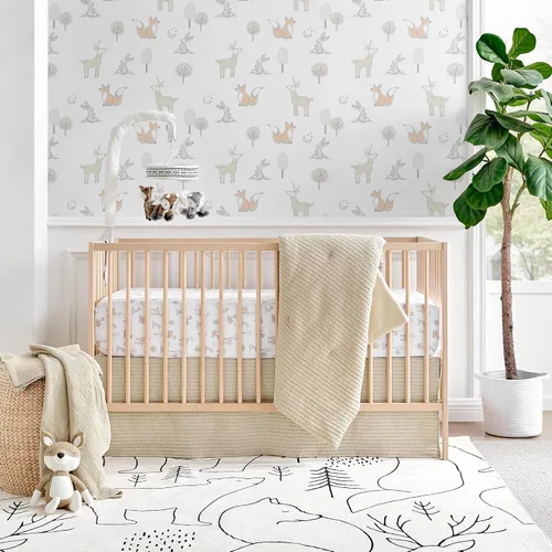 Vista 7 de Levtex Baby - Set de ropa de cama Mills Waffle para cuna - Set para guardería - Rosa suave - Rosa suave con textura de gofre - Set de 4 piezas Blush