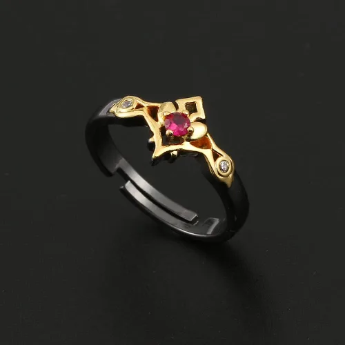 Vista 6 de ZhuoXing jewelry anime Genshin Impact game rings - cosplay figure xiao Barbatos Venti Zhongli Kunikuzushi - gold rings for women men girls Fans