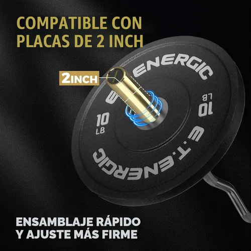 Vista 5 de 47” Solid Steel Olympic Curl Bars, 700LB Oro y negro-capacidad de 700 libras