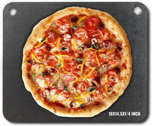 Vista 15 de VEVOR Piedra para Pizza, Piedra Redonda para Pizza de 15 pulgadas, Piedra para Hornear de Cordierita Grande de 0.67 pulgadas con Pala de Metal