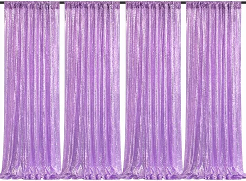 Vista 13 de B-COOL Cortinas de Fondo de Lentejuelas Azul Bebé 2 Piezas 2ftx8ft Fotografía para Fiestas Fondo Brillante Cortinas para Prom Bodas Baby Shower