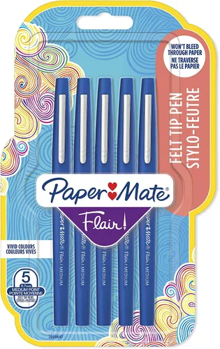 Vista 15 de Paper Mate Flair Original - Bolígrafo de punta de fieltro, tamaño mediano, varios colores estándar, paquete de 3
