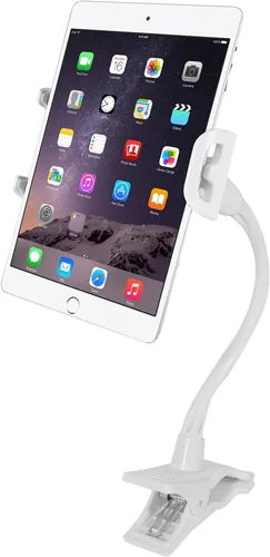 Vista 8 de Macally Soporte Ajustable de Cuello de Cisne para Tableta y Clip para Teléfono - Funciona con Teléfonos y Tabletas de hasta 8" - Soporte Flexible